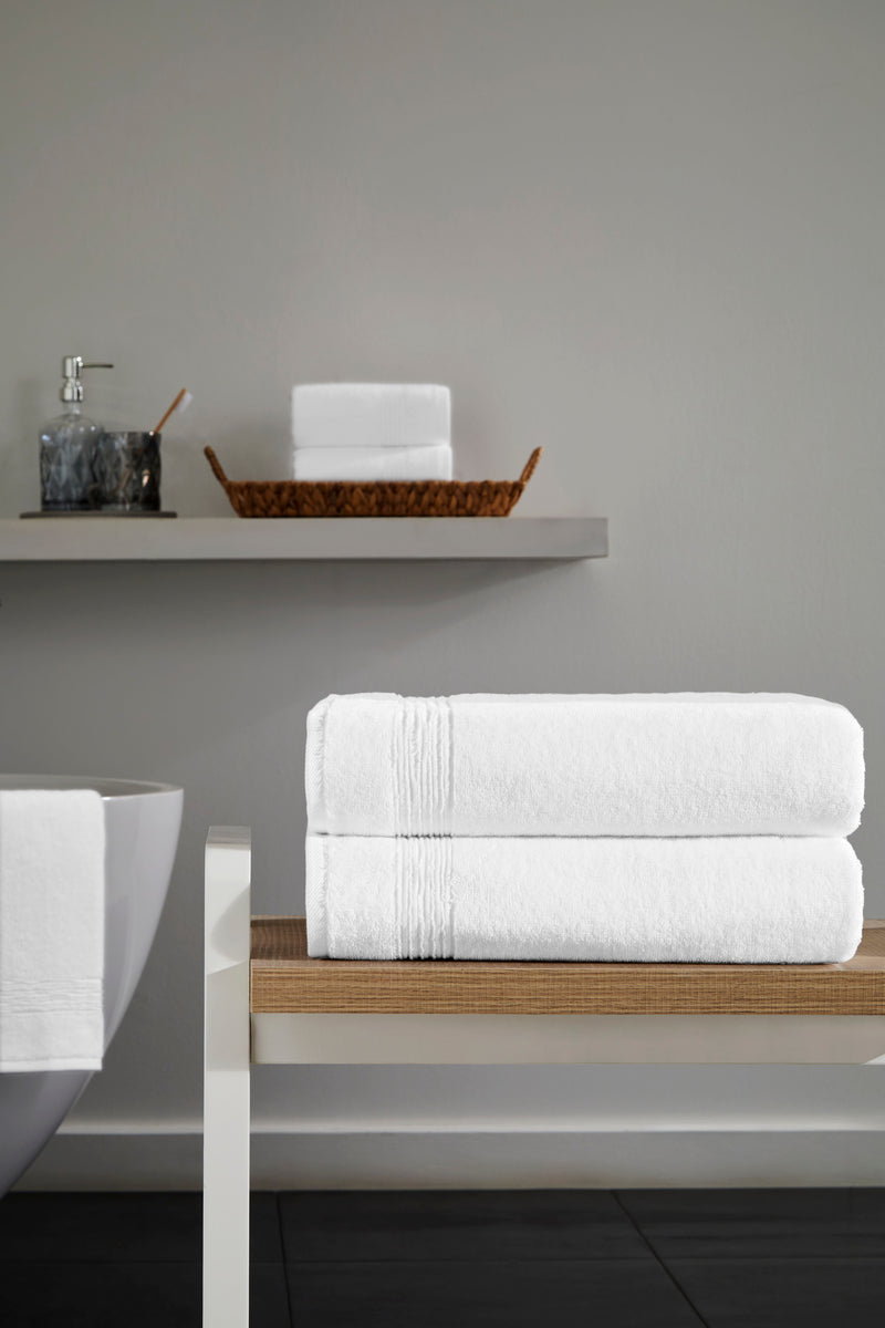 Werty 2-Piece Bath Towel Set - 27x54” 100% Luxury Turkish Cotton