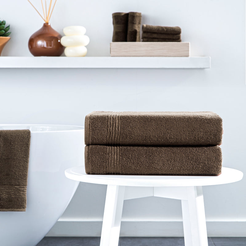 Werty 2-Piece Bath Towel Set - 27x54” 100% Luxury Turkish Cotton