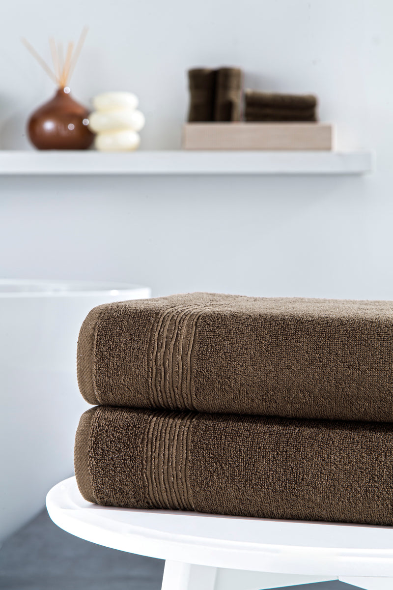 Werty 2-Piece Bath Towel Set - 27x54” 100% Luxury Turkish Cotton