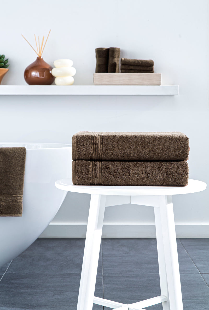 Werty 2-Piece Bath Towel Set - 27x54” 100% Luxury Turkish Cotton