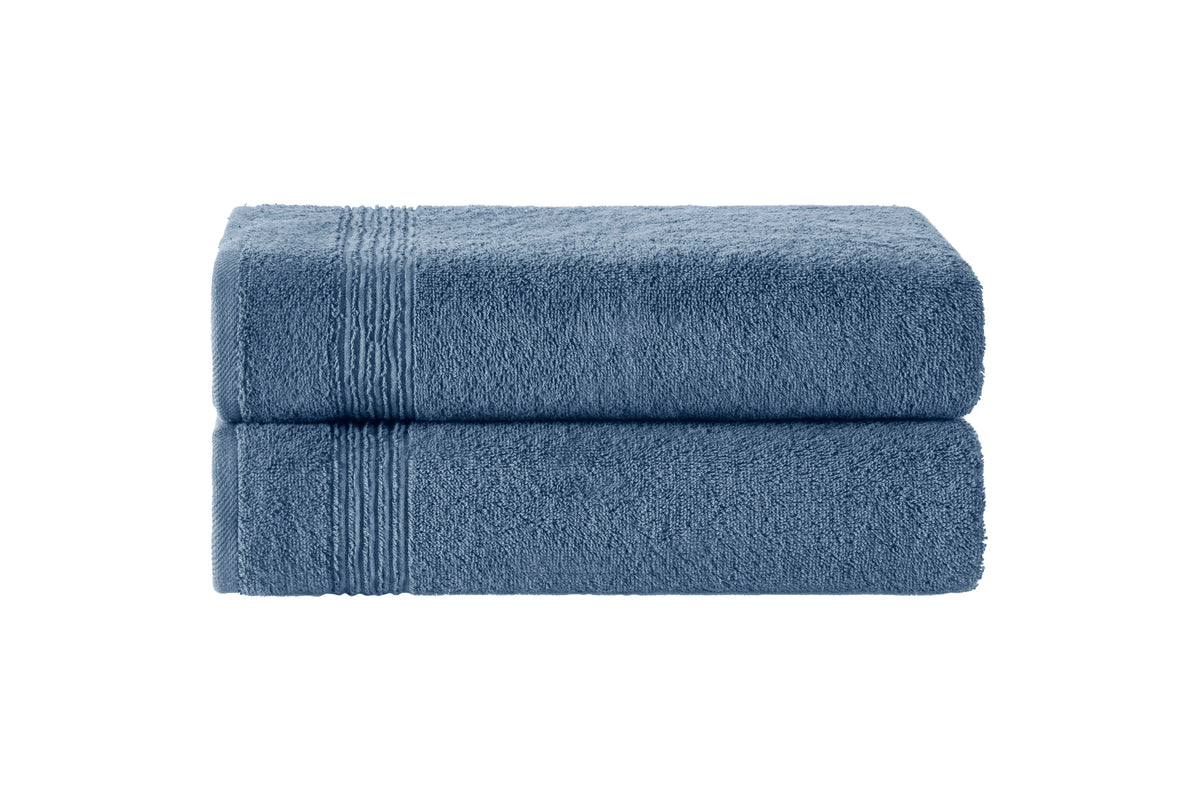 Werty 2-Piece Bath Towel Set - 27x54” 100% Luxury Turkish Cotton