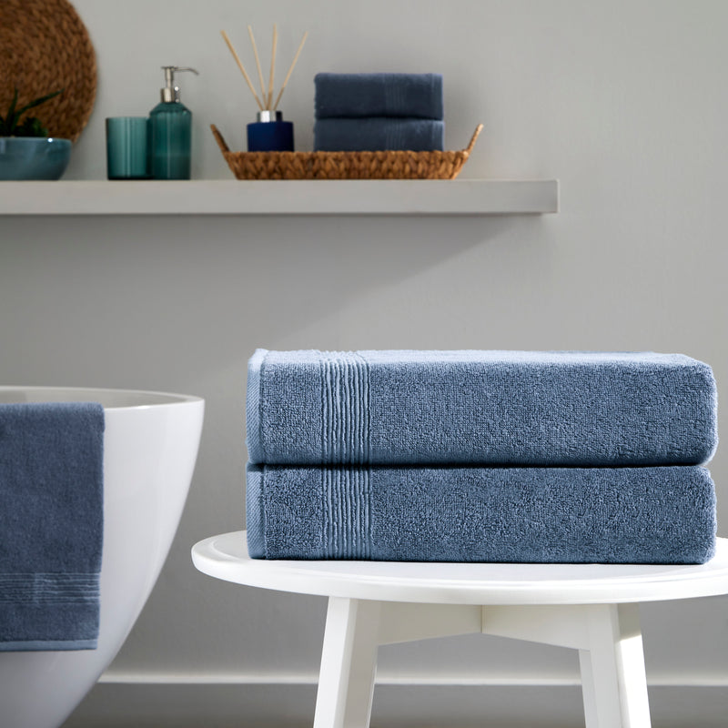 Werty 2-Piece Bath Towel Set - 27x54” 100% Luxury Turkish Cotton