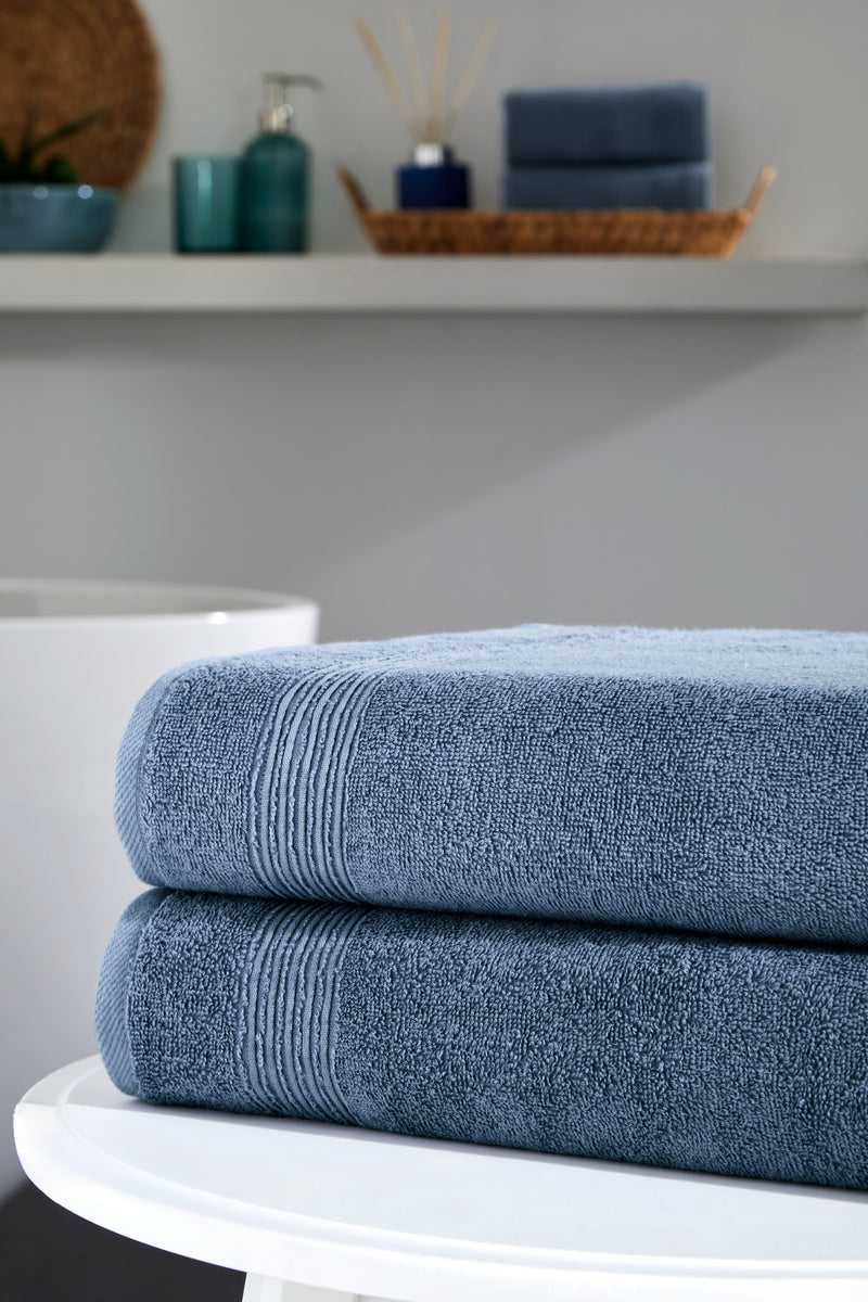 Werty 2-Piece Bath Towel Set - 27x54” 100% Luxury Turkish Cotton