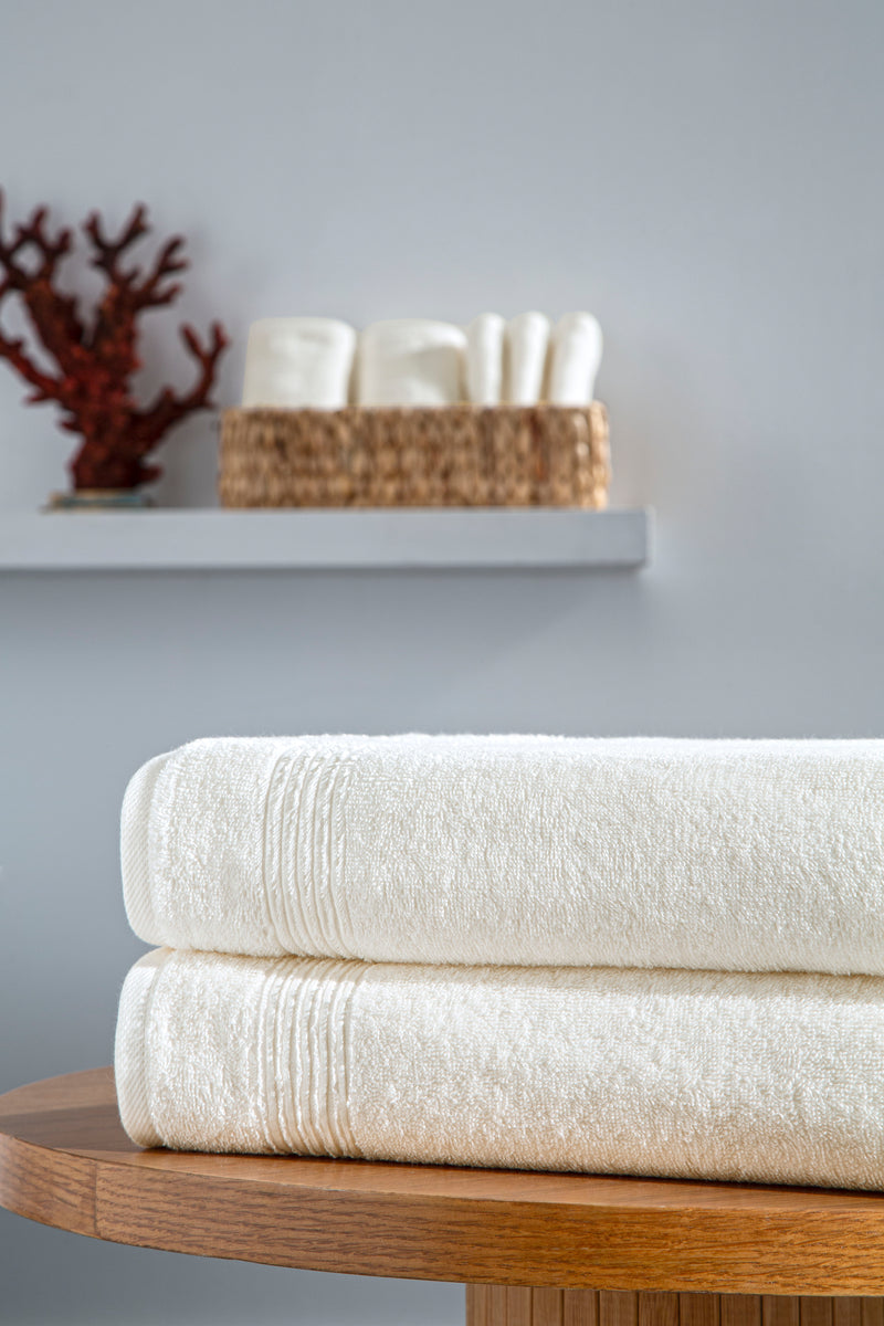 Werty 2-Piece Bath Towel Set - 27x54” 100% Luxury Turkish Cotton