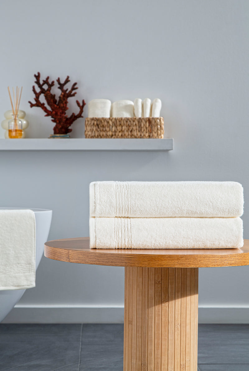 Werty 2-Piece Bath Towel Set - 27x54” 100% Luxury Turkish Cotton