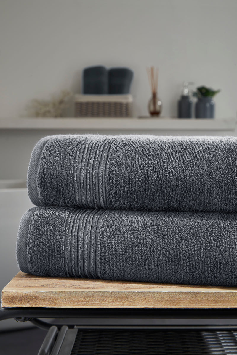 Werty 2-Piece Bath Towel Set - 27x54” 100% Luxury Turkish Cotton