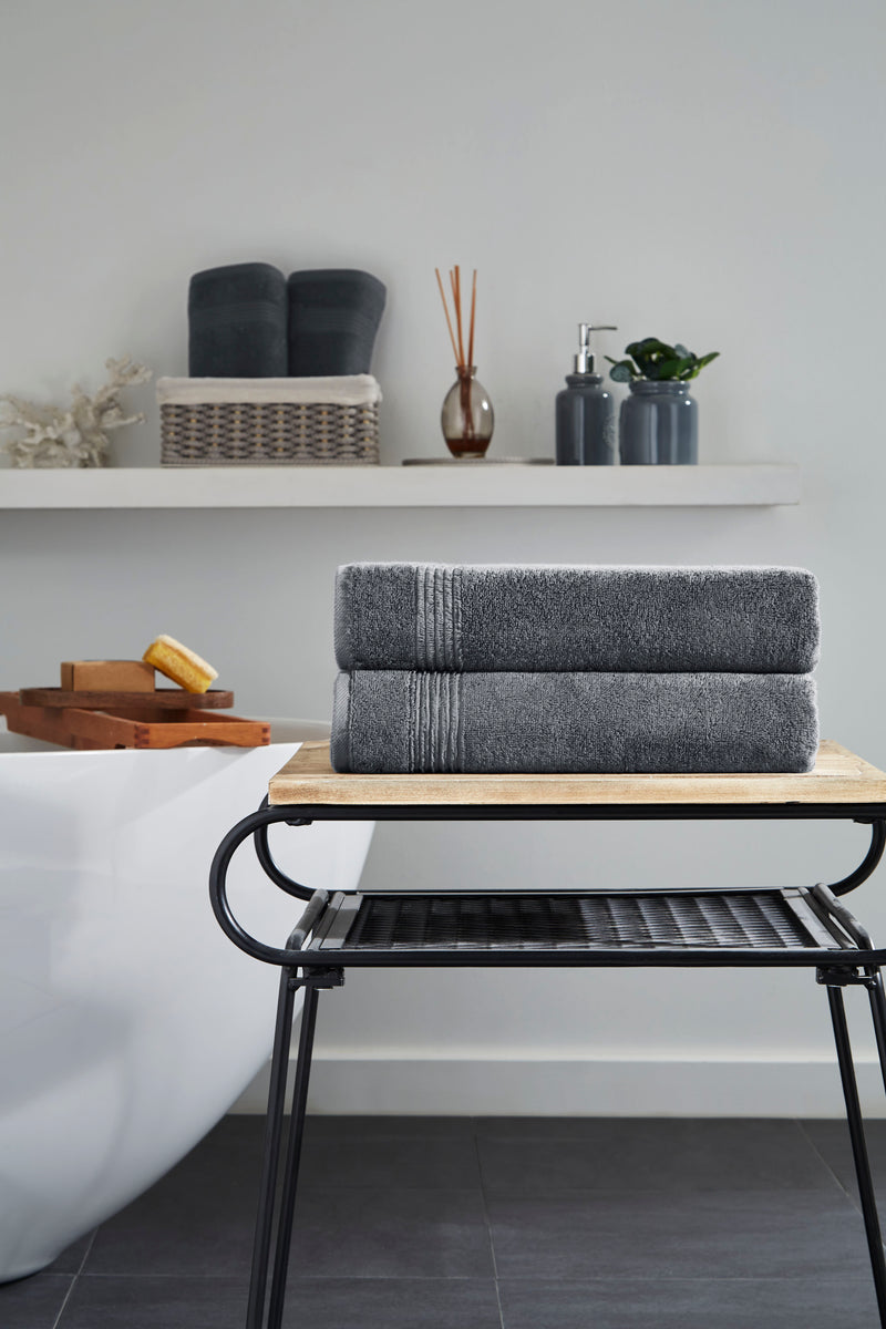 Werty 2-Piece Bath Towel Set - 27x54” 100% Luxury Turkish Cotton