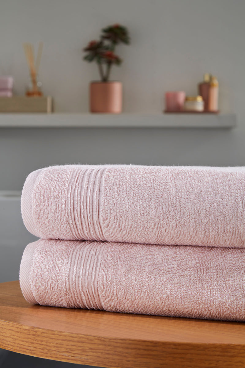 Werty 2-Piece Bath Towel Set - 27x54” 100% Luxury Turkish Cotton