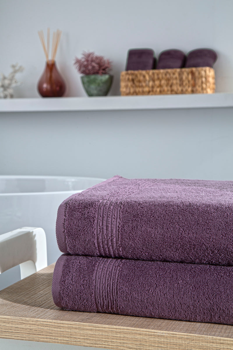 Werty 2-Piece Bath Towel Set - 27x54” 100% Luxury Turkish Cotton