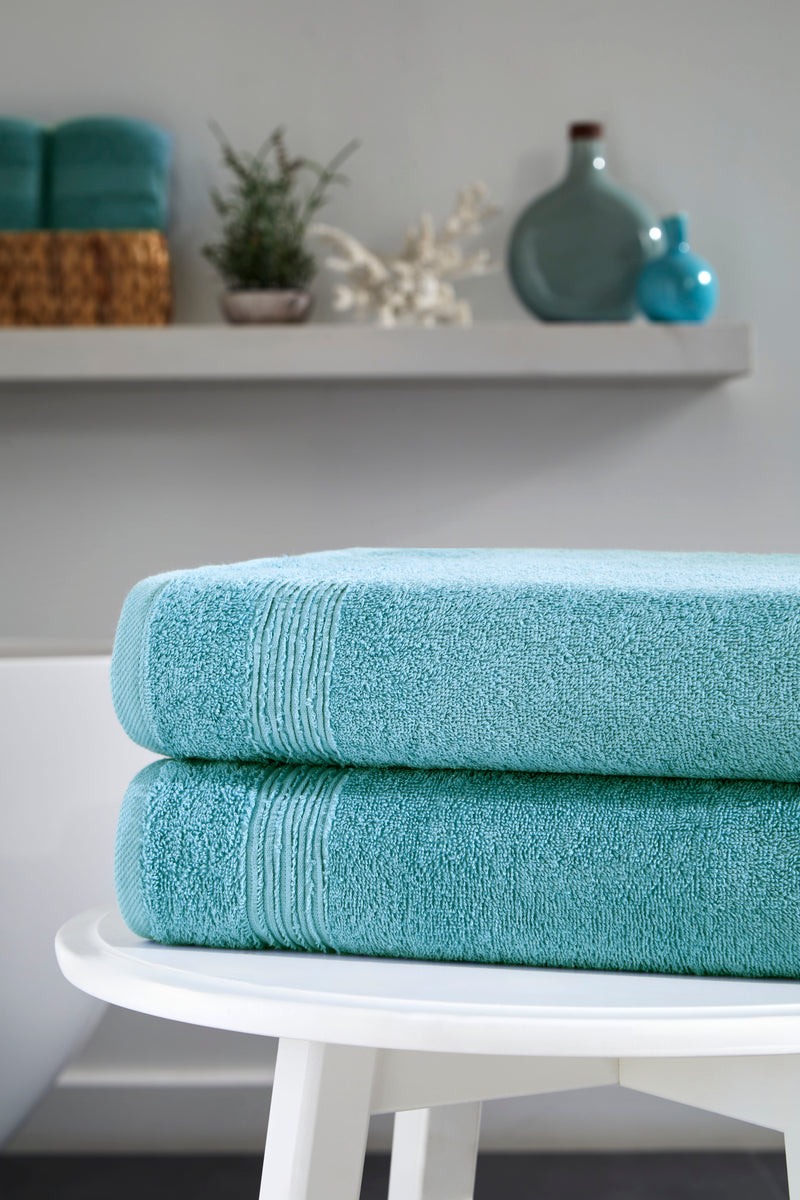 Werty 2-Piece Bath Towel Set - 27x54” 100% Luxury Turkish Cotton