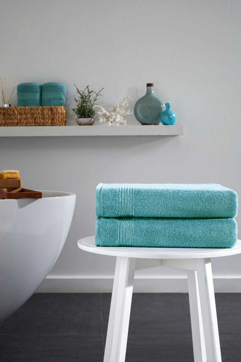 Werty 2-Piece Bath Towel Set - 27x54” 100% Luxury Turkish Cotton