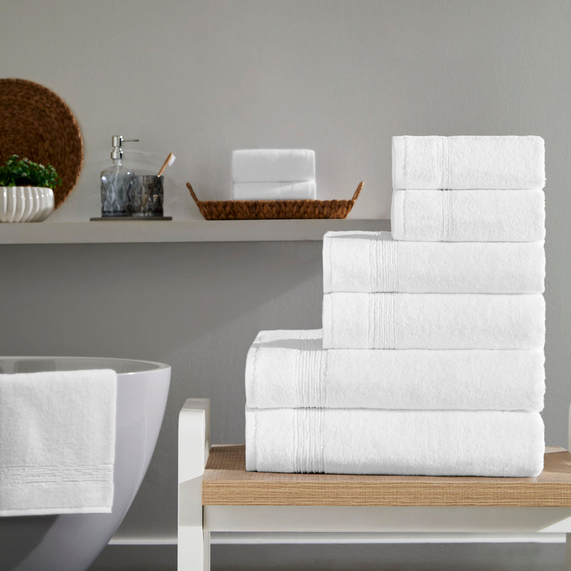 Werty 6-Piece Complete Bath Towel Set - 100% Luxury Turkish Cotton