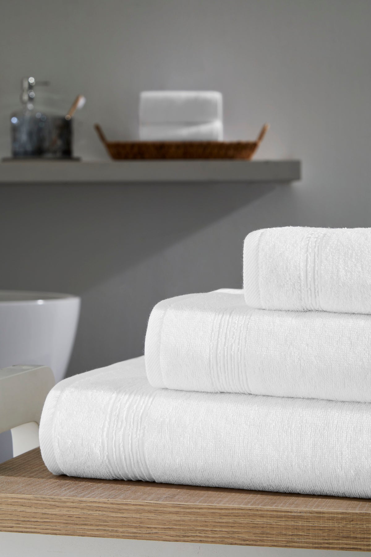 Werty 6-Piece Complete Bath Towel Set - 100% Luxury Turkish Cotton