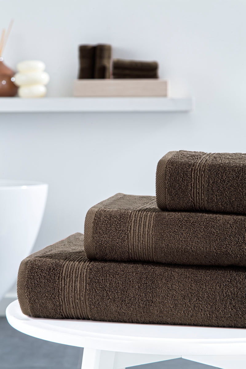 Werty 6-Piece Complete Bath Towel Set - 100% Luxury Turkish Cotton
