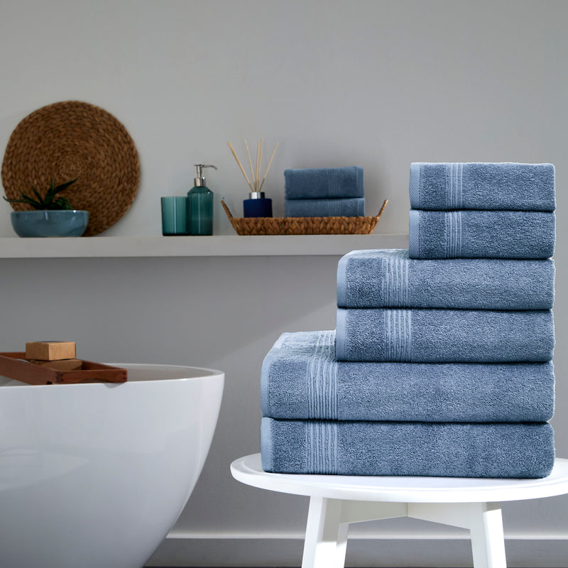 Werty 6-Piece Complete Bath Towel Set - 100% Luxury Turkish Cotton