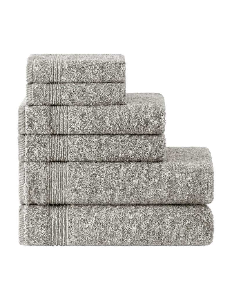 Werty 6-Piece Complete Bath Towel Set - 100% Luxury Turkish Cotton