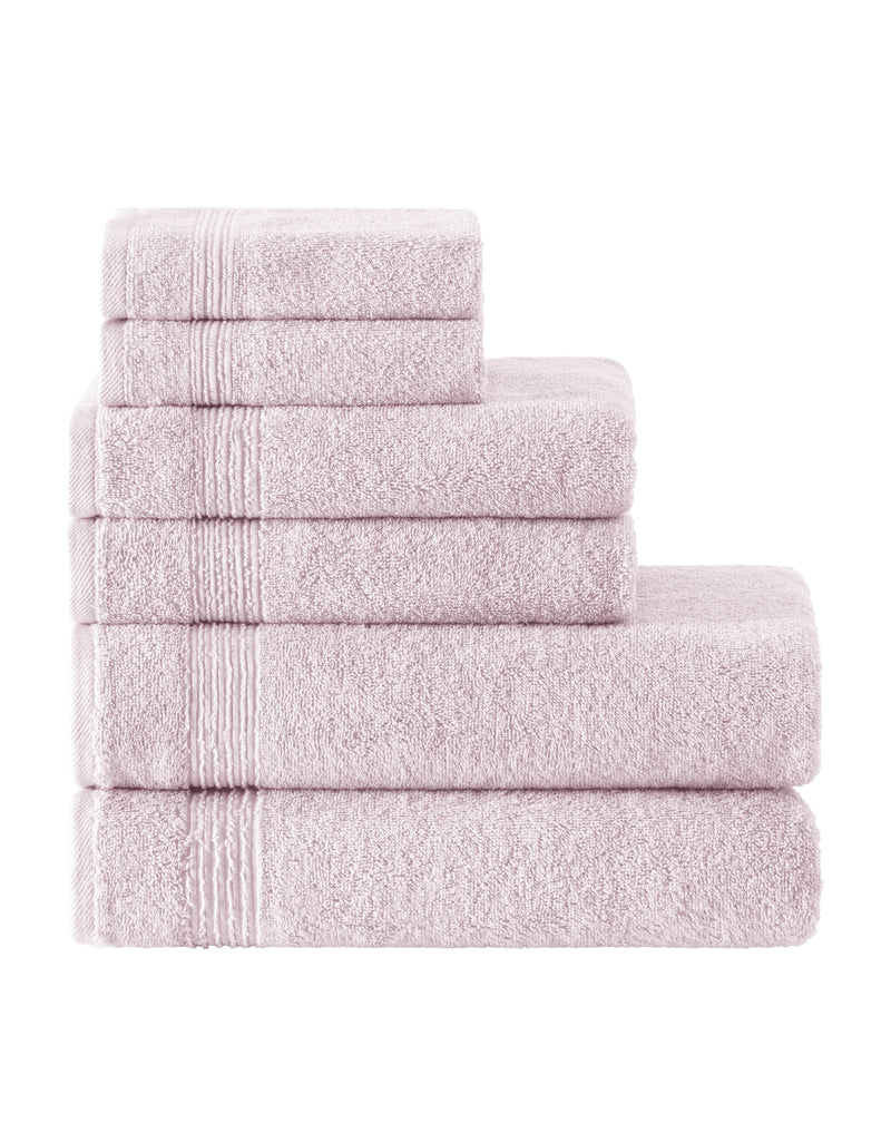 Werty 6-Piece Complete Bath Towel Set - 100% Luxury Turkish Cotton