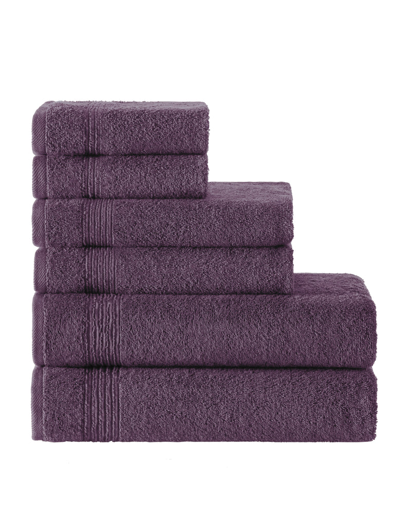 Werty 6-Piece Complete Bath Towel Set - 100% Luxury Turkish Cotton