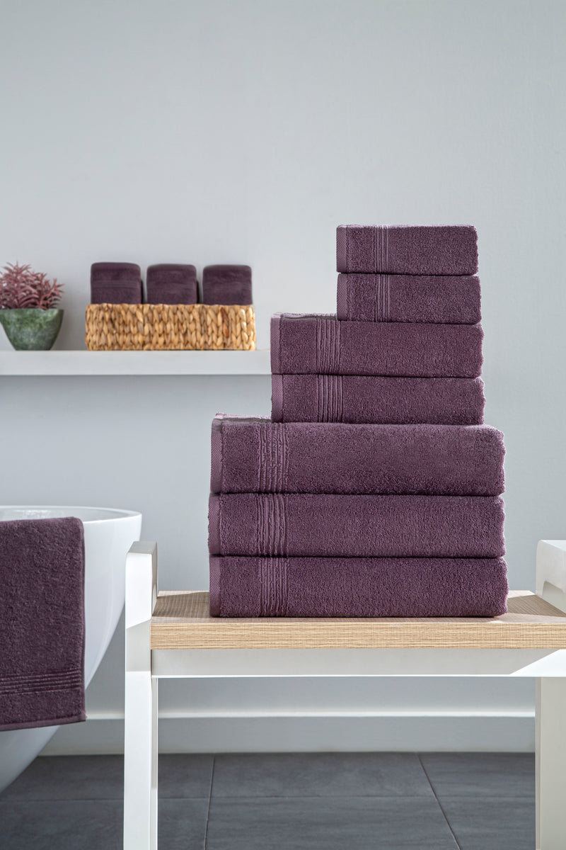 Werty 6-Piece Complete Bath Towel Set - 100% Luxury Turkish Cotton