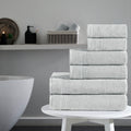 Werty 6-Piece Complete Bath Towel Set - 100% Luxury Turkish Cotton