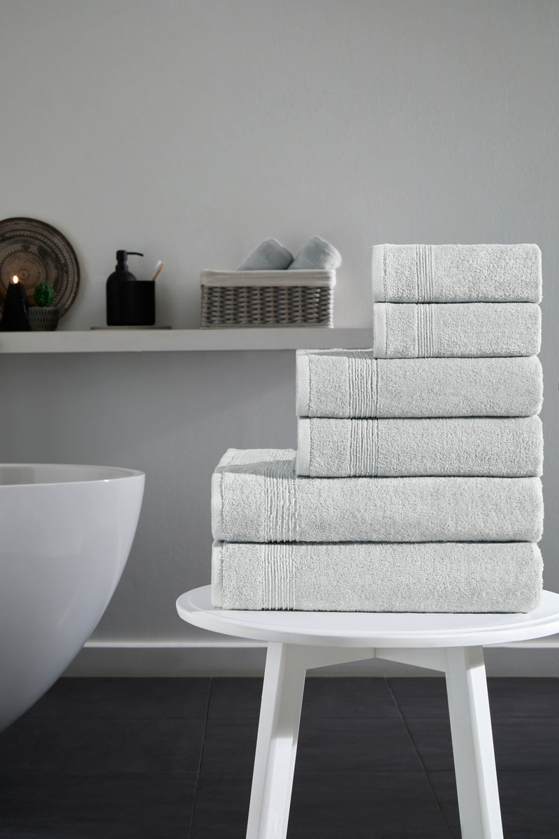 Werty 6-Piece Complete Bath Towel Set - 100% Luxury Turkish Cotton