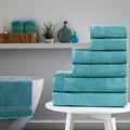 Werty 6-Piece Complete Bath Towel Set - 100% Luxury Turkish Cotton