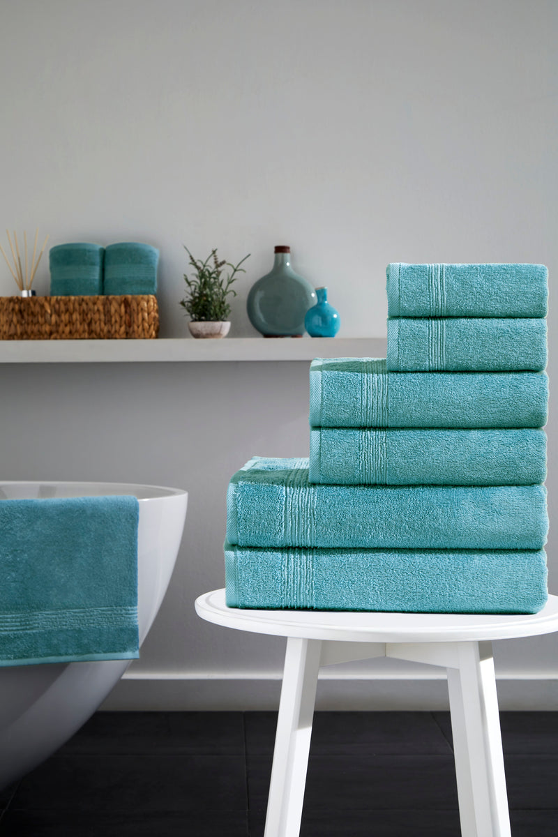 Werty 6-Piece Complete Bath Towel Set - 100% Luxury Turkish Cotton