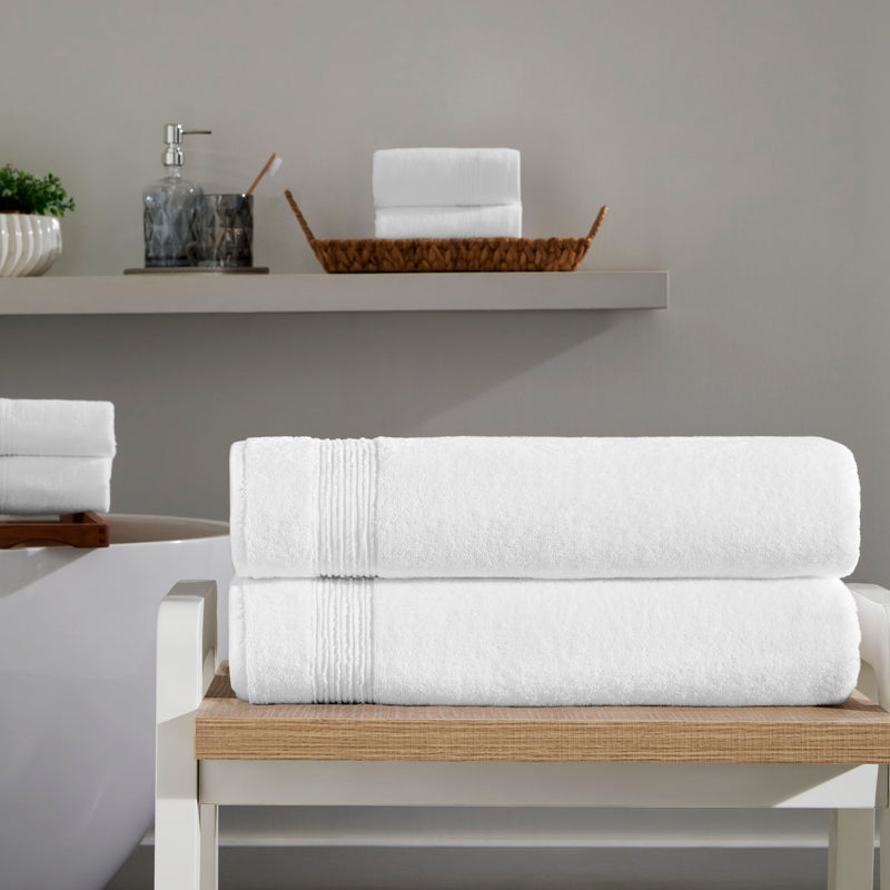 Werty 2-Piece Bath Sheet Set - 35x70” Oversized Luxury Turkish Cotton
