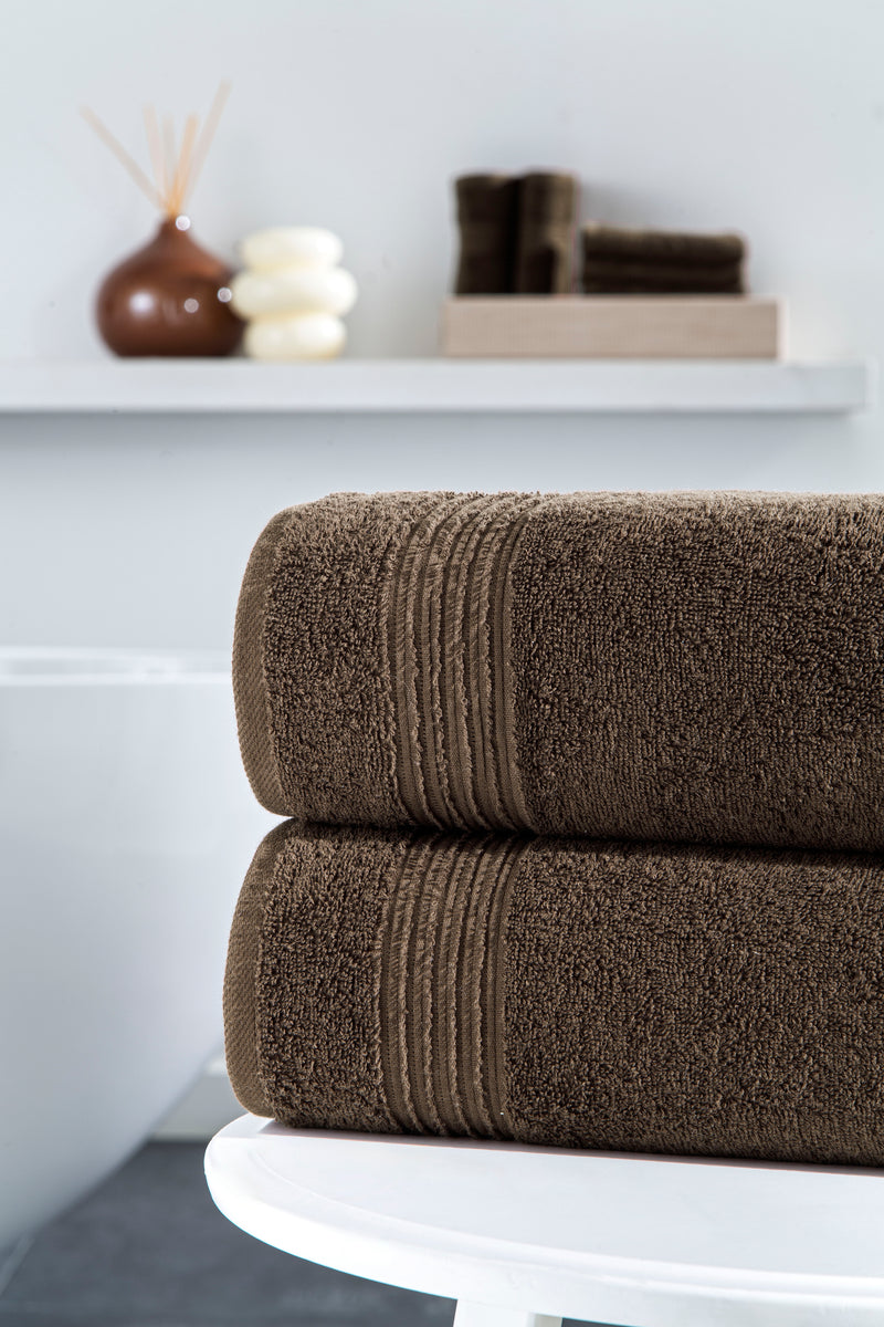 Werty 2-Piece Bath Sheet Set - 35x70” Oversized Luxury Turkish Cotton