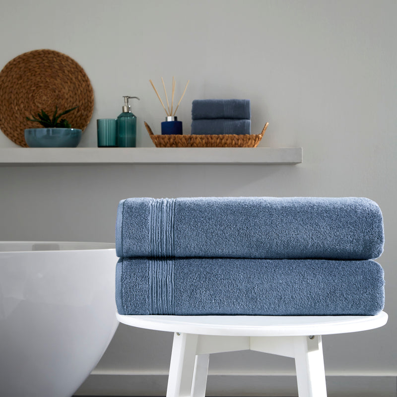 Werty 2-Piece Bath Sheet Set - 35x70” Oversized Luxury Turkish Cotton