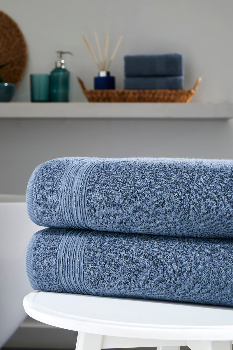 Werty 2-Piece Bath Sheet Set - 35x70” Oversized Luxury Turkish Cotton