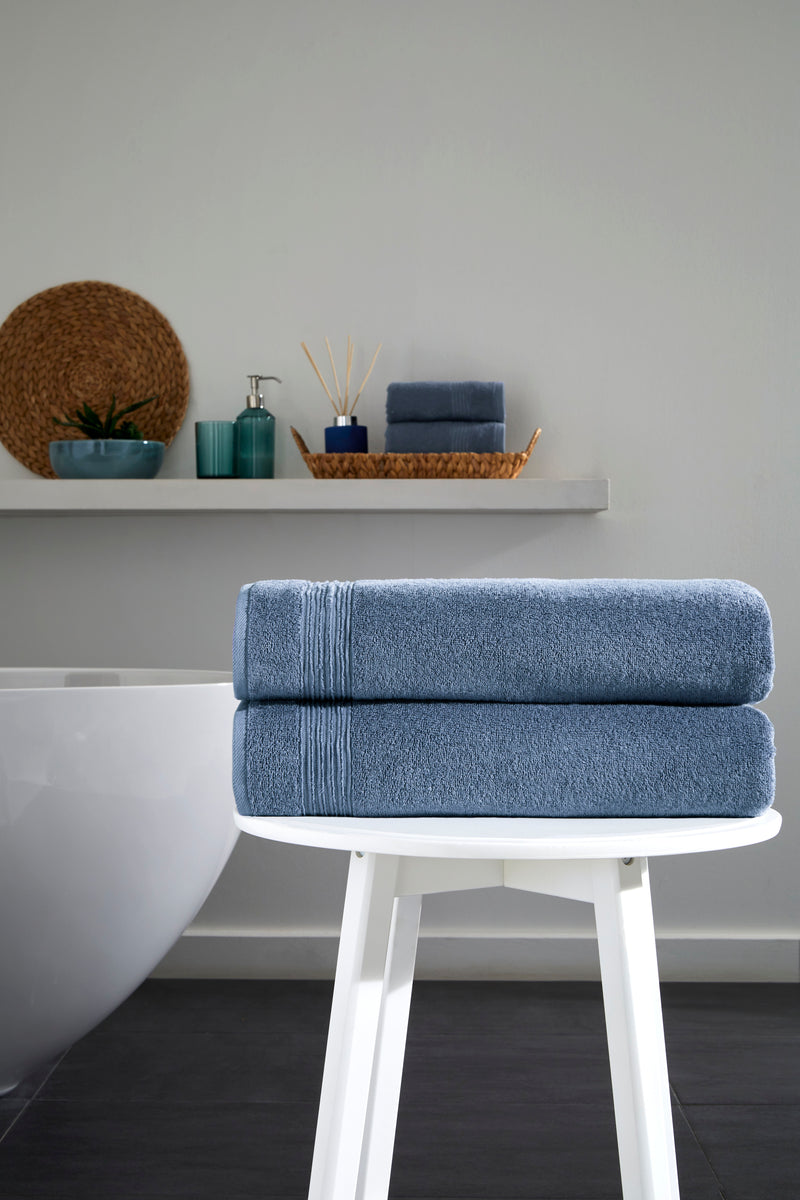 Werty 2-Piece Bath Sheet Set - 35x70” Oversized Luxury Turkish Cotton