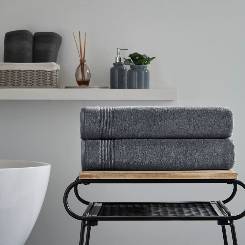 Werty 2-Piece Bath Sheet Set - 35x70” Oversized Luxury Turkish Cotton