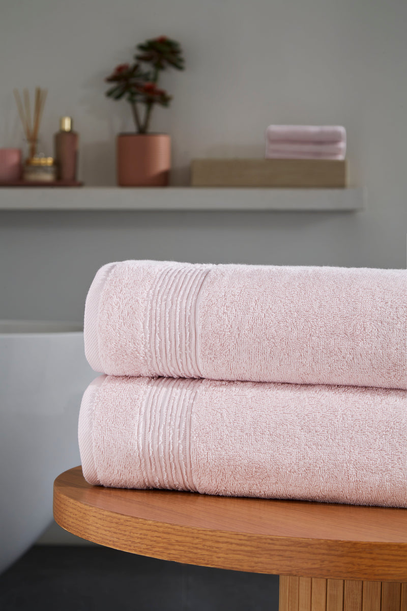 Werty 2-Piece Bath Sheet Set - 35x70” Oversized Luxury Turkish Cotton