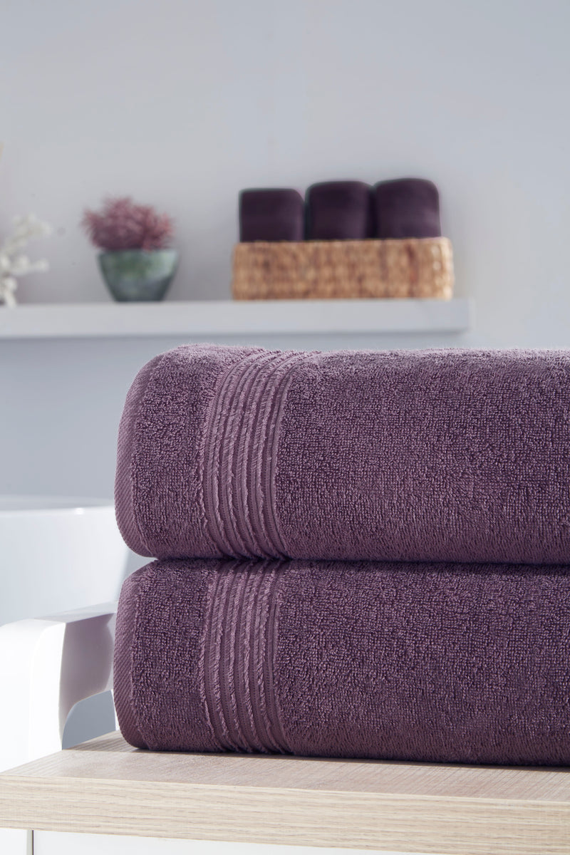 Werty 2-Piece Bath Sheet Set - 35x70” Oversized Luxury Turkish Cotton