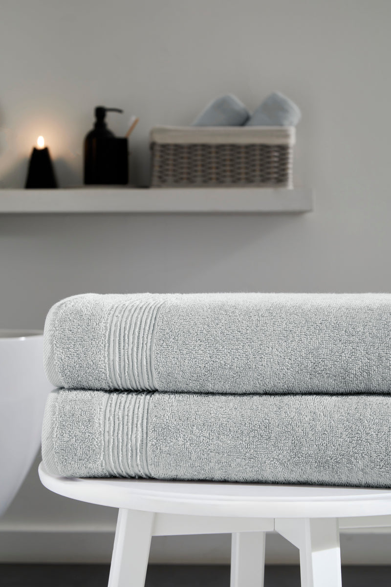 Werty 2-Piece Bath Sheet Set - 35x70” Oversized Luxury Turkish Cotton