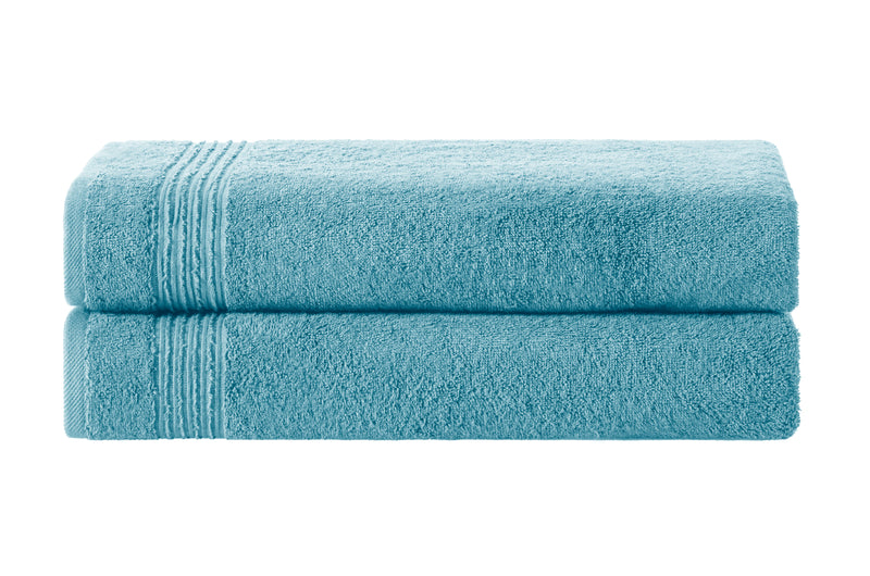 Werty 2-Piece Bath Sheet Set - 35x70” Oversized Luxury Turkish Cotton