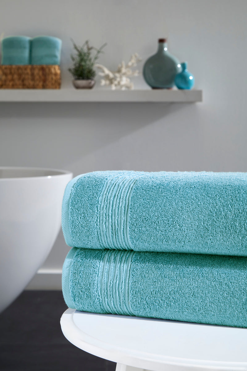 Werty 2-Piece Bath Sheet Set - 35x70” Oversized Luxury Turkish Cotton