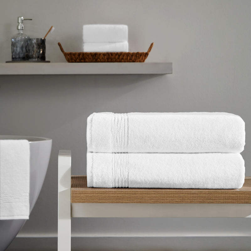Werty 2-Piece Bath Towel Set - 27x54” 100% Luxury Turkish Cotton