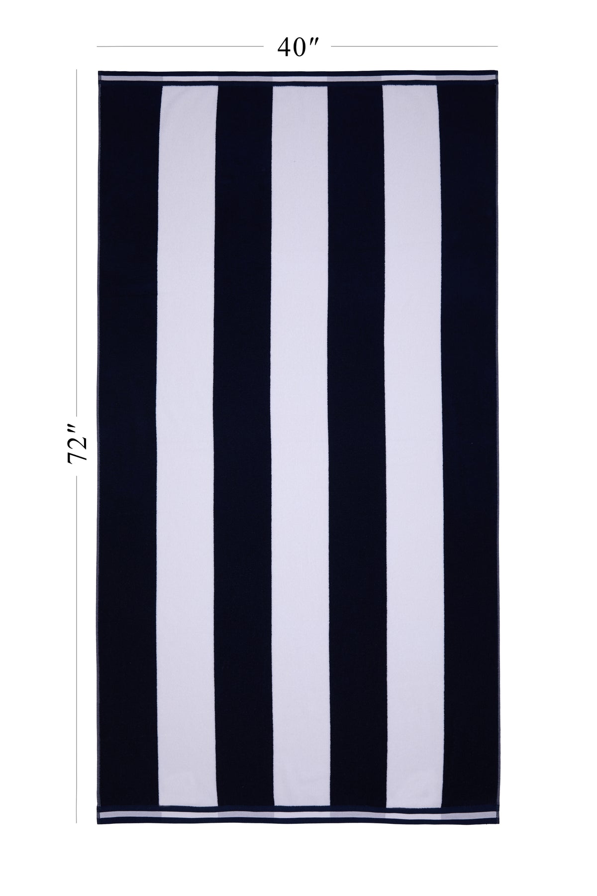 Cabana Stripe Beach Towel - 40x72” Oversized Turkish Cotton